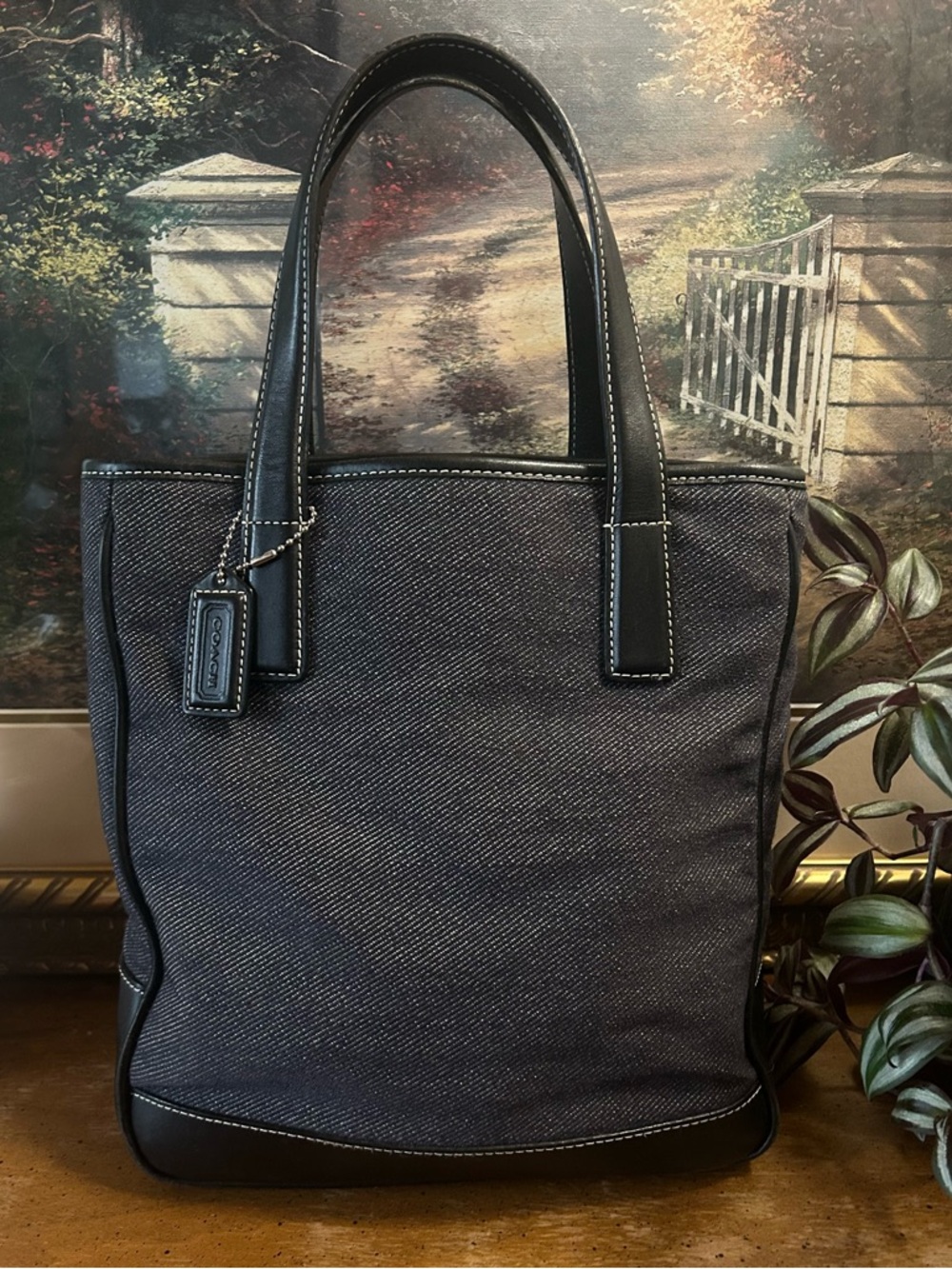 Coach Hampton Y2K Denim Small Tote – Vintage 2000s – Rare Classic Bag